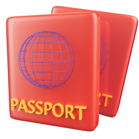 Pasaporte  3D Icon