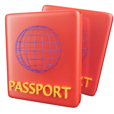 Pasaporte  3D Icon