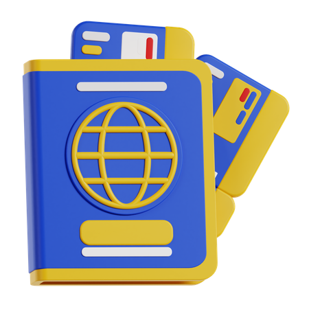 Pasaporte  3D Icon