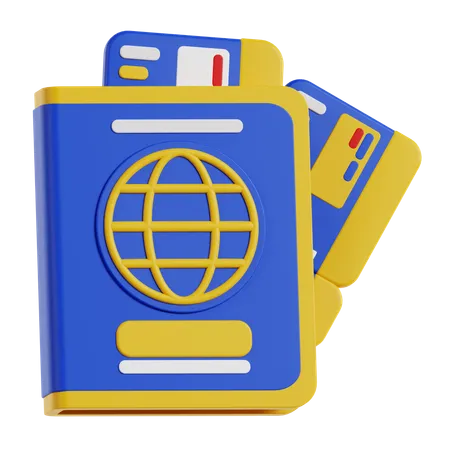 Pasaporte  3D Icon