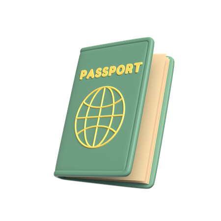 Pasaporte  3D Icon