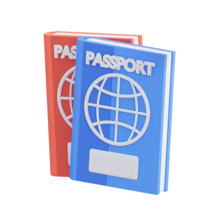 Pasaporte  3D Icon