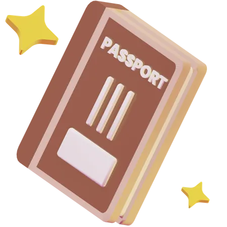 Pasaporte  3D Icon