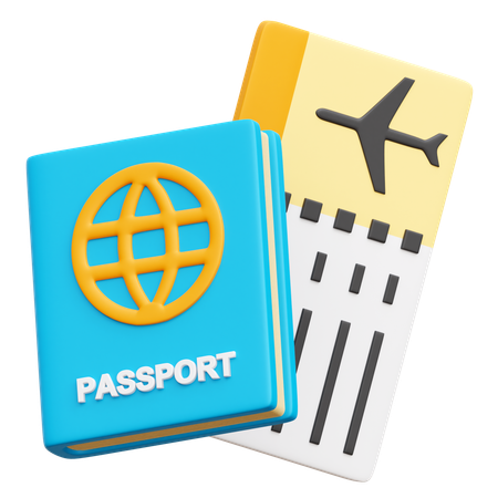 Pasaporte  3D Icon