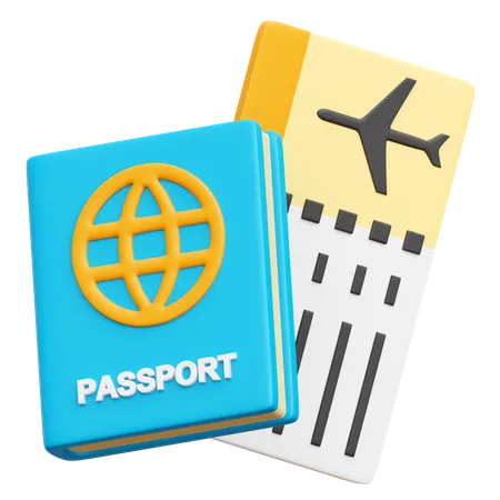 Pasaporte  3D Icon