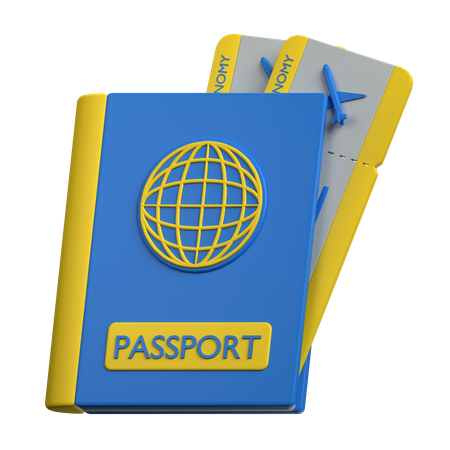 Pasaporte  3D Icon