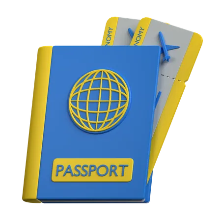 Pasaporte  3D Icon