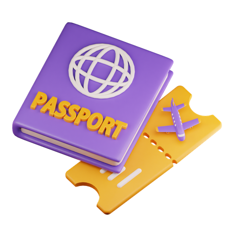 Pasaporte  3D Icon