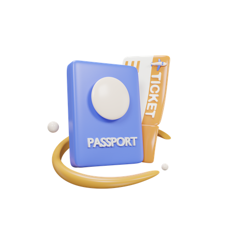 Pasaporte  3D Icon