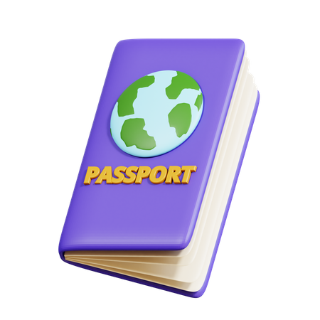 Pasaporte  3D Icon