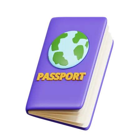 Pasaporte  3D Icon