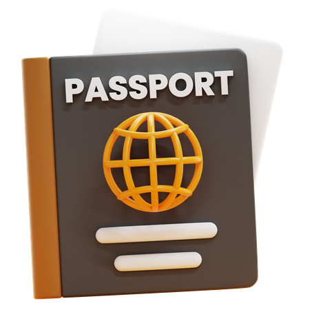 Pasaporte  3D Icon