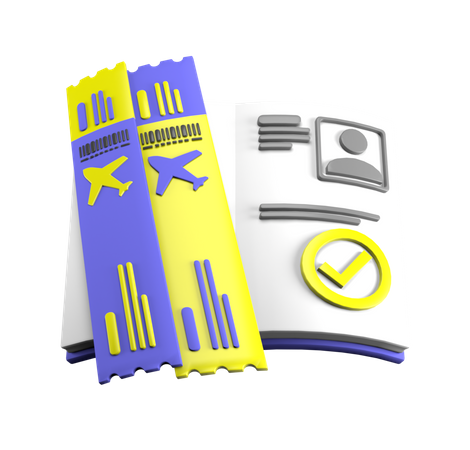 Pasaporte  3D Icon