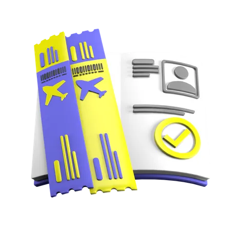 Pasaporte  3D Icon