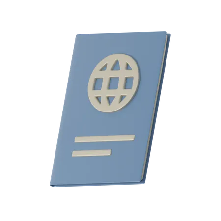 Pasaporte  3D Icon