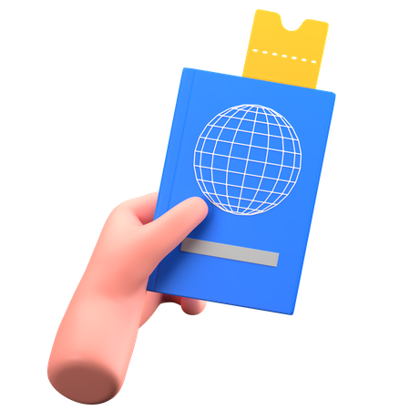 Pasaporte  3D Icon