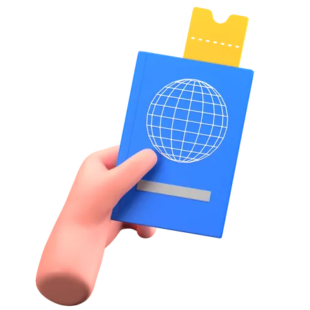 Pasaporte  3D Icon