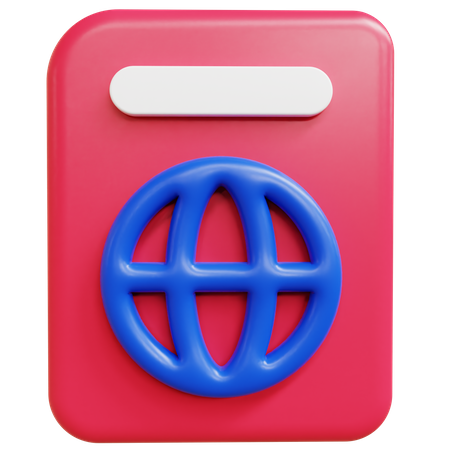 Pasaporte  3D Icon