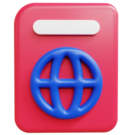 Pasaporte  3D Icon