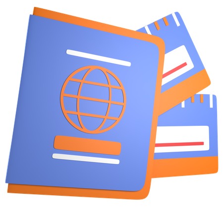 Pasaporte  3D Icon