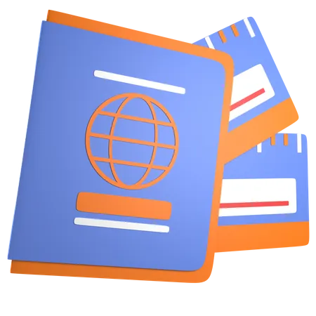 Pasaporte  3D Icon