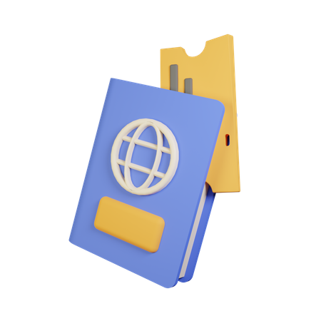 Pasaporte  3D Icon