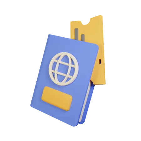 Pasaporte  3D Icon