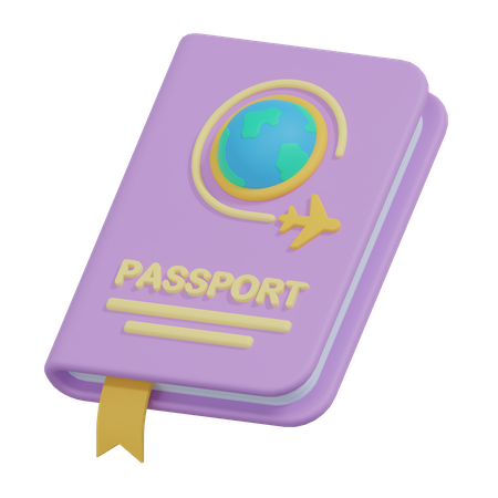 Pasaporte  3D Icon