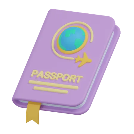 Pasaporte  3D Icon