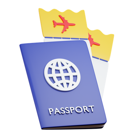 Pasaporte  3D Icon