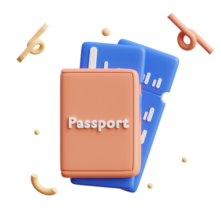 Pasaporte de viaje  3D Icon