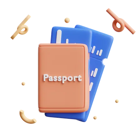 Pasaporte de viaje  3D Icon