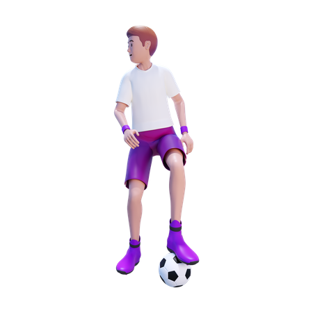 Pasar el balón  3D Illustration