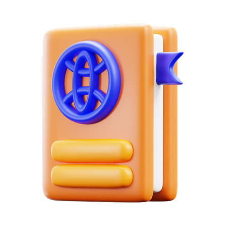 パスポート  3D Icon