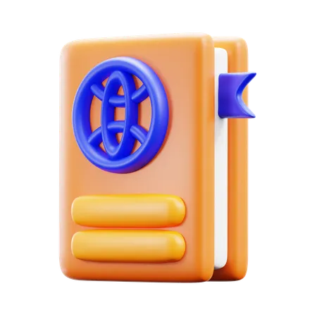 パスポート  3D Icon