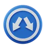 Pass left or right Sign 3d icon