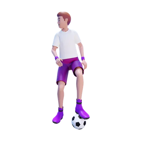Pass The Ball  3D Illustration