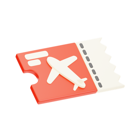 Bilhete de vôo  3D Icon