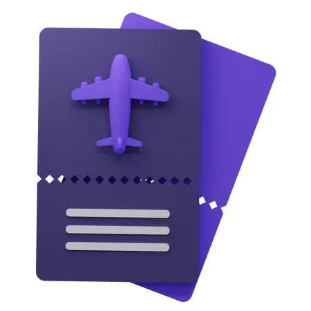 Bilhete de vôo  3D Icon