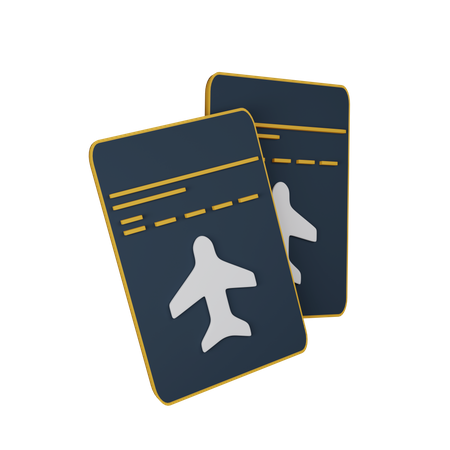 Passagem de avião  3D Icon