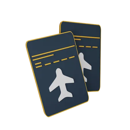 Passagem de avião  3D Icon