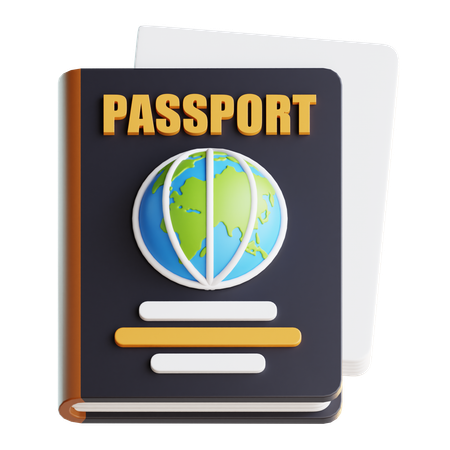 Passaporte  3D Icon