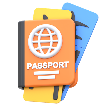 Passaporte  3D Icon