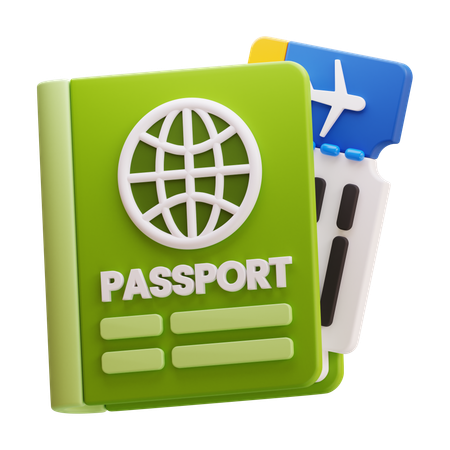 Passaporte  3D Icon