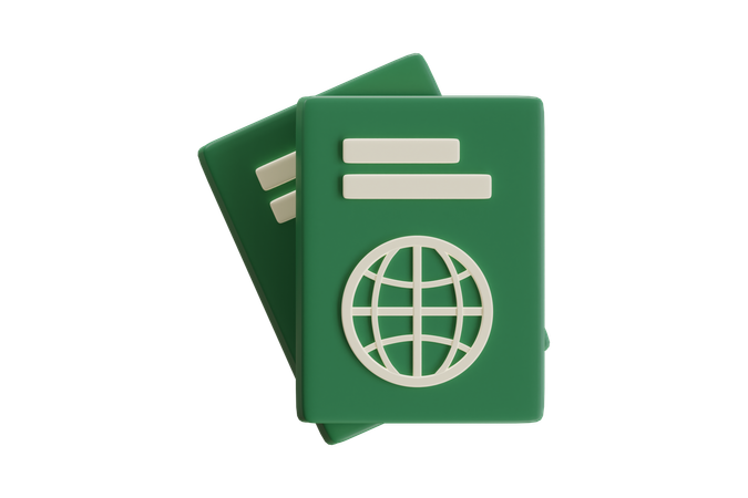 Passaporte  3D Icon