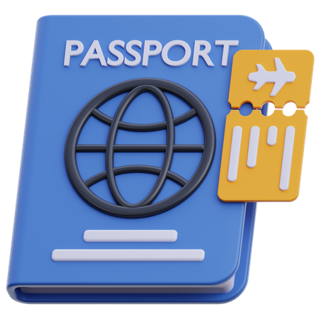 Passaporte  3D Icon