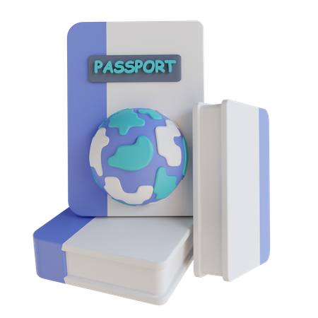 Passaporte  3D Illustration