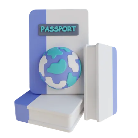 Passaporte  3D Illustration