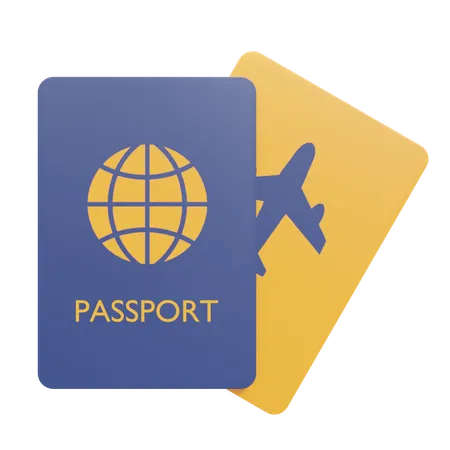 Passaporte  3D Icon