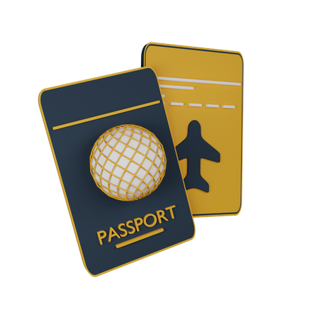 Passaporte  3D Icon